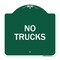 Signmission Designer Series Sign Driveway Sign No Trucks, Green & White Aluminum Sign, 18" x 18", GW-1818-24123 A-DES-GW-1818-24123 - alternate 1